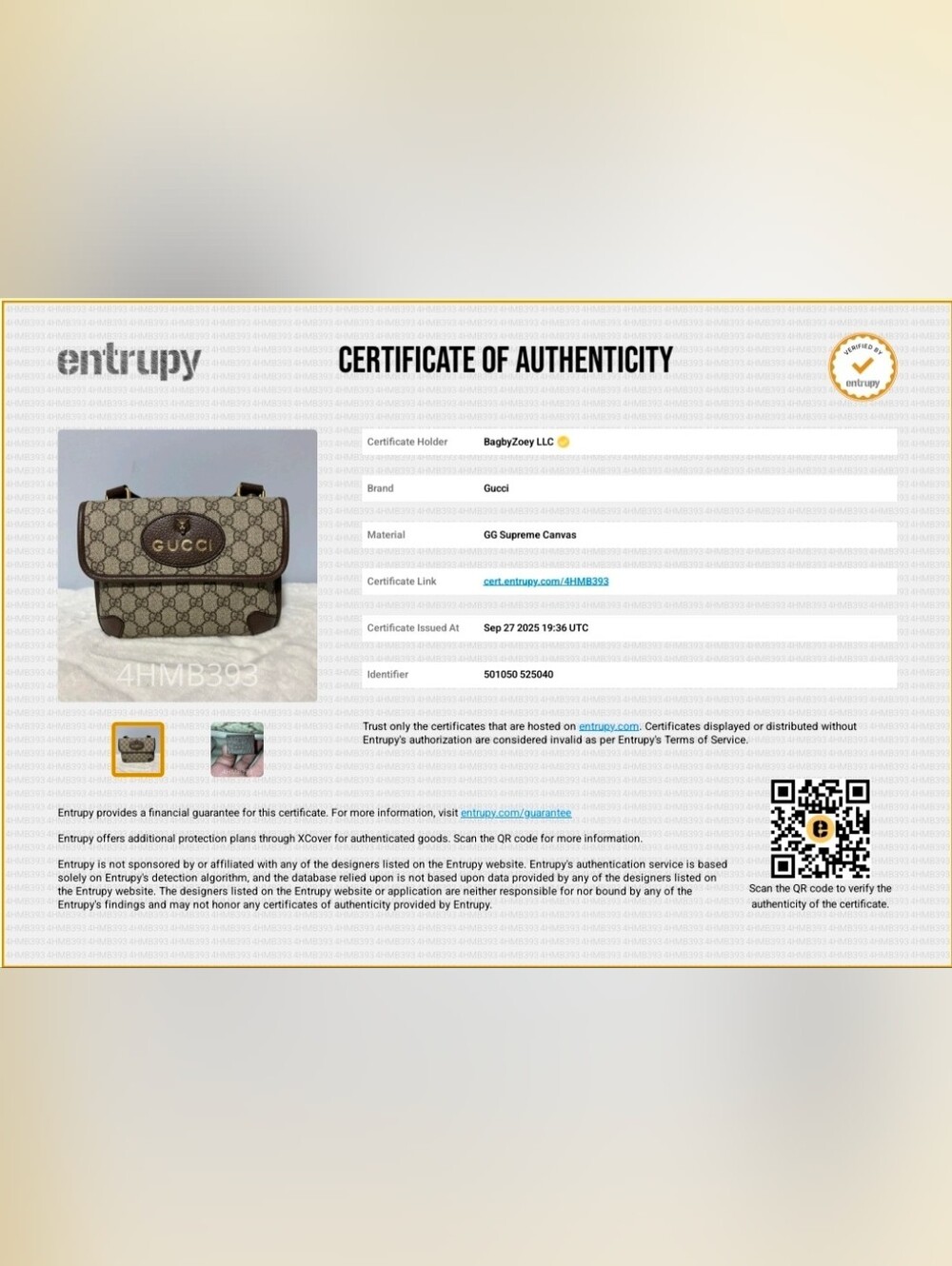 BT08 💟 GUCCI GG Supreme Monogram Web Neo Vintage Flap (Small) Messenger Bag - Picture 2 of 13